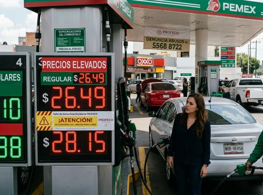 Profeco inicia campaña para exhibir estaciones de servicio con precios altos