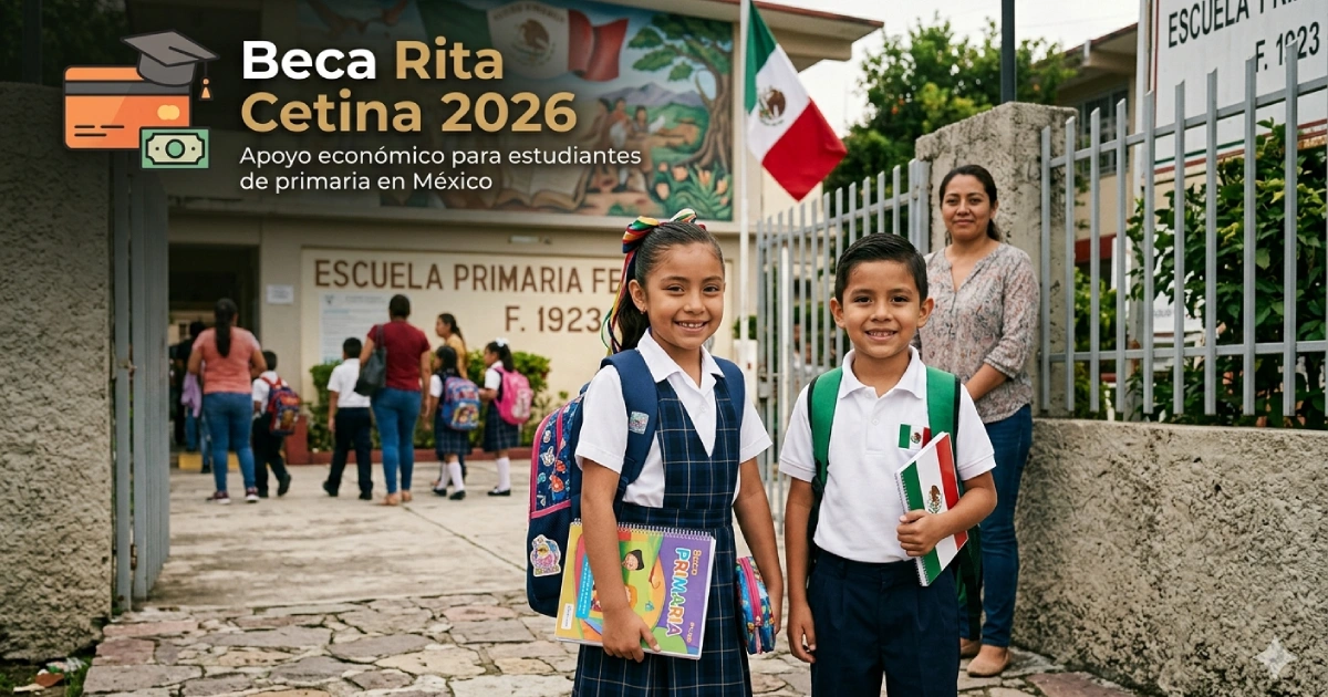 Beca Rita Cetina 2026 apoyo económico para estudiantes de primaria en México con familia y entorno escolar