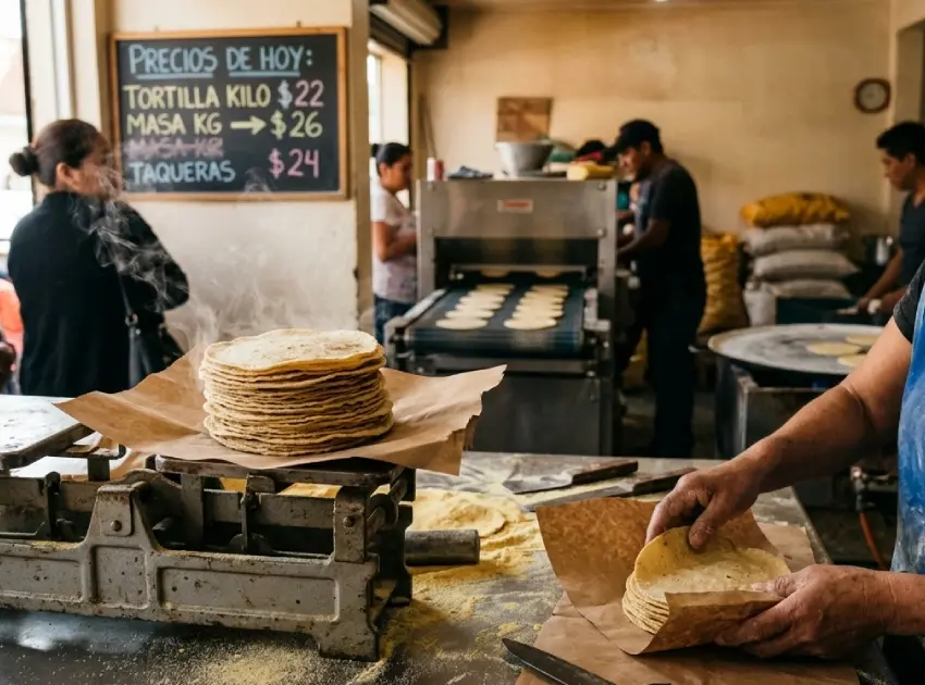 Posible alza de 2 a 4 pesos en kilo de tortilla genera debate en México