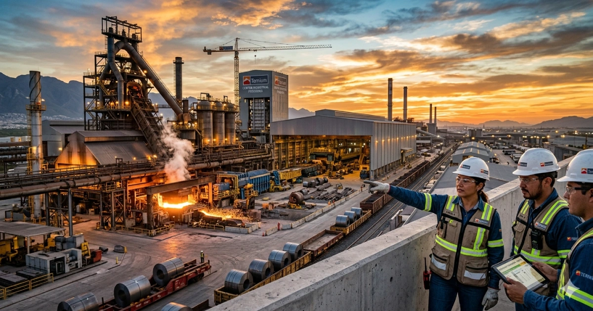 Nueva acería de Ternium en Pesquería Nuevo León con moderna infraestructura siderúrgica inversión industrial y expansión económica en México
