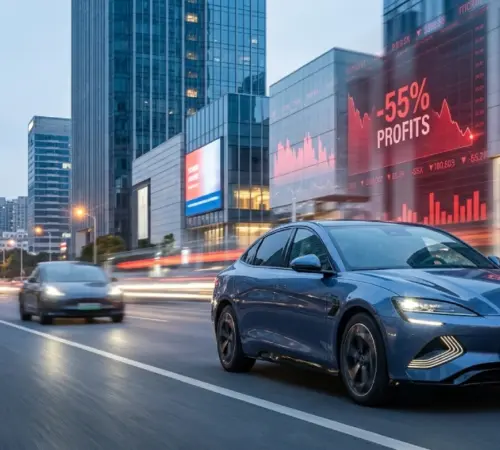 BYD supera a Tesla en ventas, pero sus ganancias caen más de la mitad