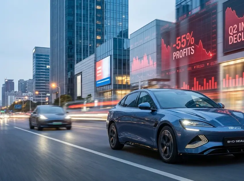 BYD supera a Tesla en ventas, pero sus ganancias caen más de la mitad