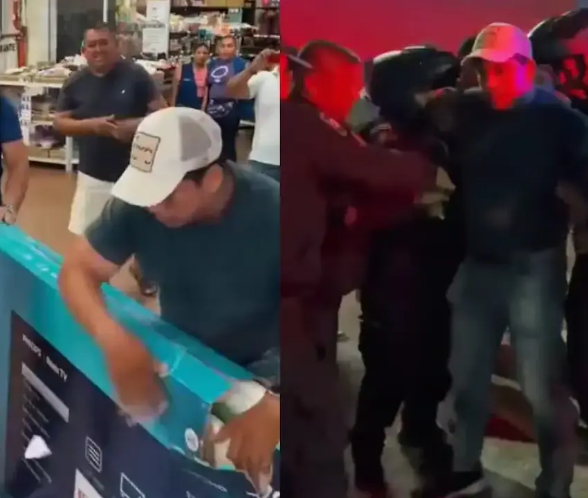 Sujeto aprovecha oferta de pantalla y termina en la cárcel: caso viral en México