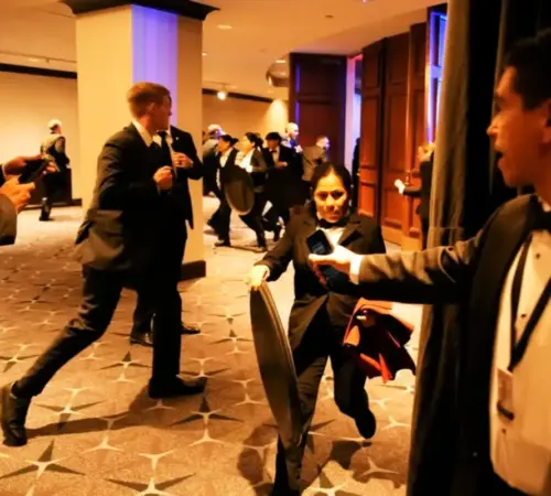 Evacúan a Donald Trump de cena de corresponsales por presuntos disparos