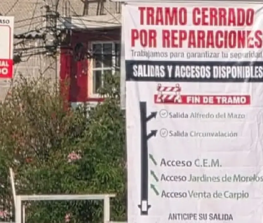 Autopista Siervo de la Nación es reabierta parcialmente