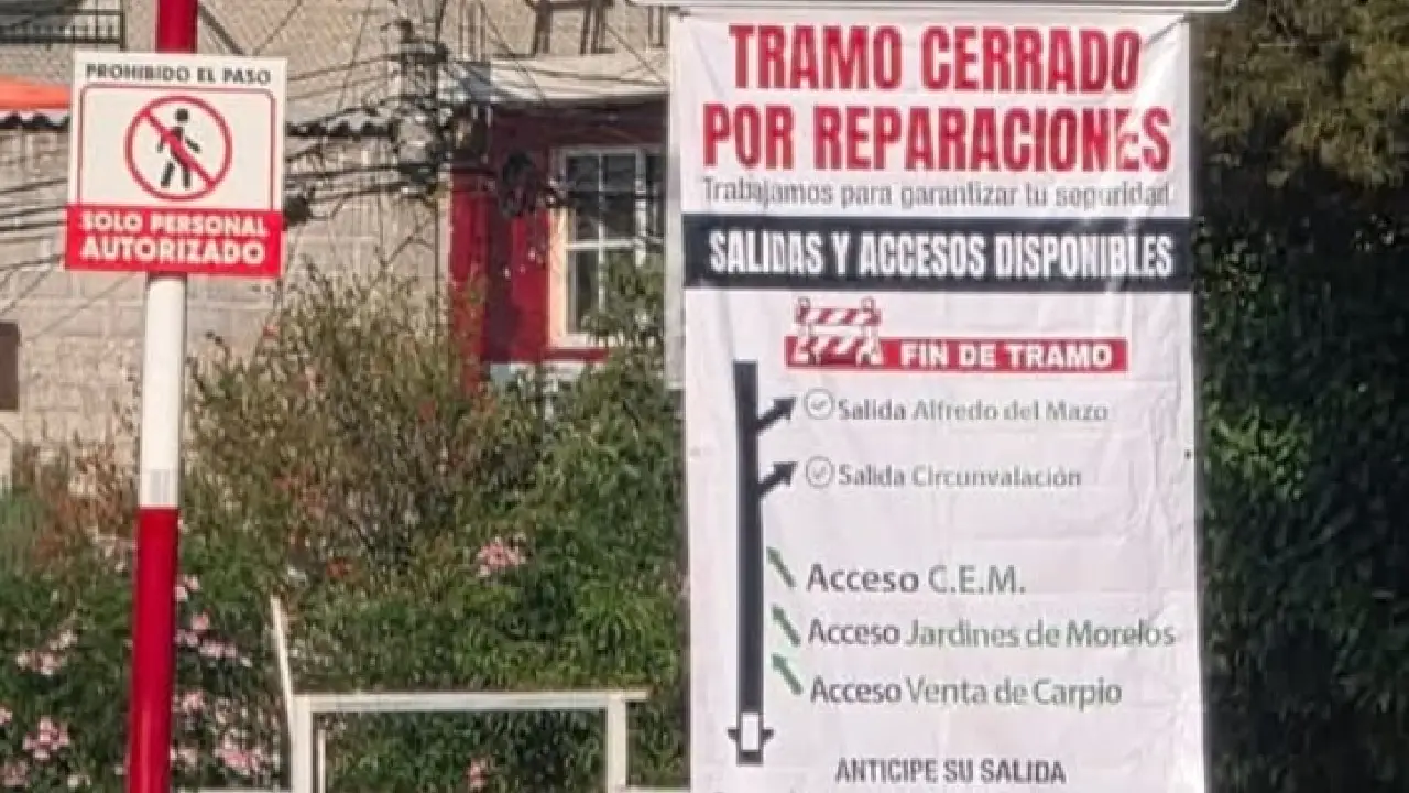 Autopista Siervo de la Nación es reabierta parcialmente