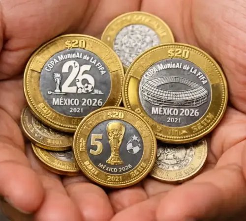 Banxico saca las nuevas monedas conmemorativas del Mundial