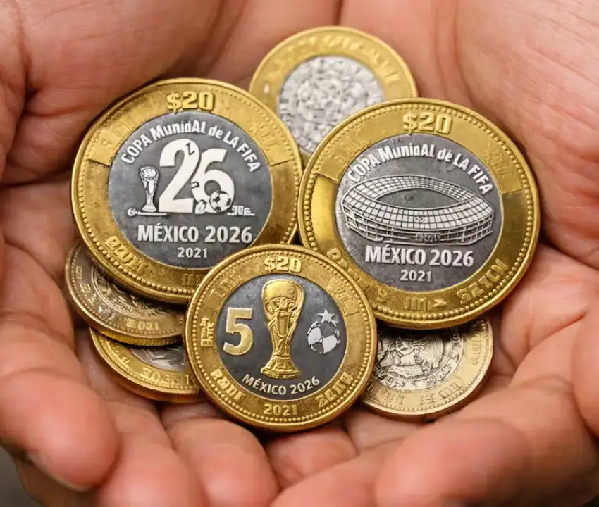 Banxico saca las nuevas monedas conmemorativas del Mundial