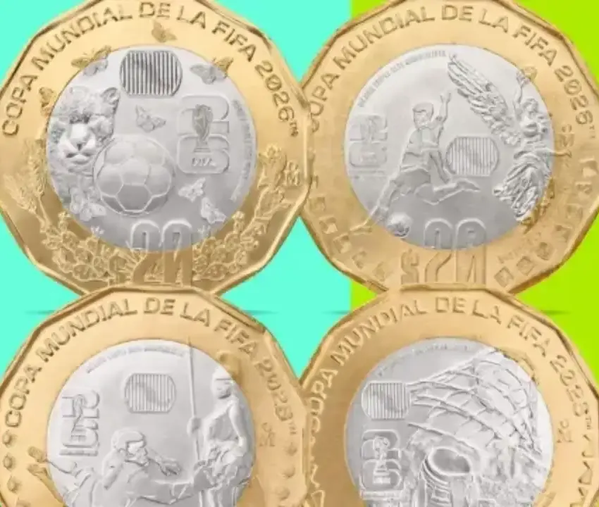 Nuevas Monedas de 20 Pesos: Banxico lanza 4 diseños conmemorativos del Mundial 2026