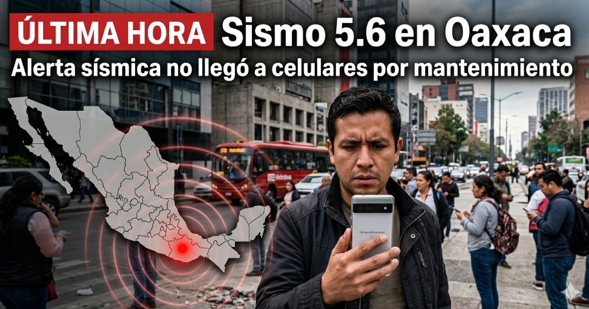 Alerta sísmica no llegó a celulares durante sismo magnitud 56 en Oaxaca por mantenimiento del sistema