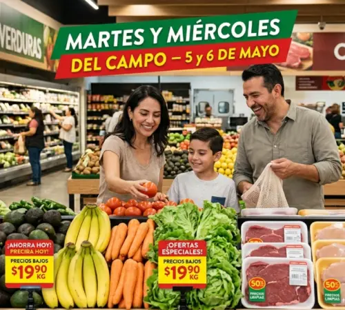 Aprovecha las promociones del Martes y Miércoles del Campo en Soriana este 5 y 6 de mayo
