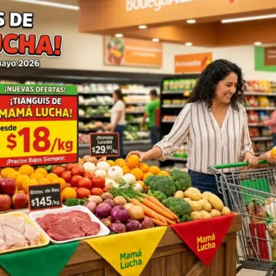 Tianguis de Mamá Lucha precios en Bodega Aurrera con frutas verduras y carne desde 18 pesos por kilo en oferta