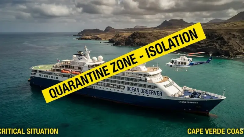 Hantavirus crucero MV Hondius en cuarentena Cabo Verde con pasajeros aislados