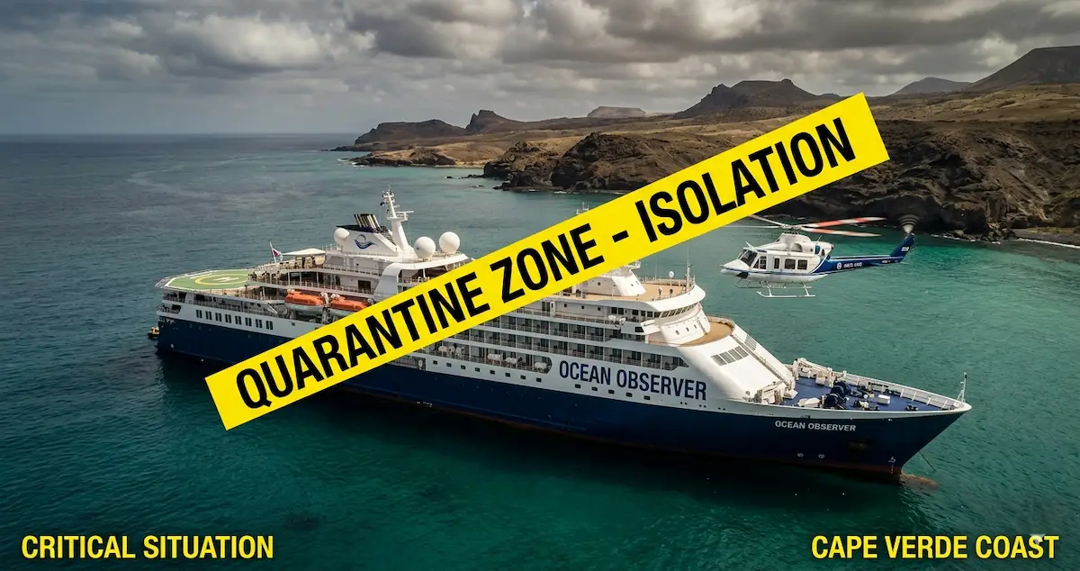 Hantavirus crucero MV Hondius en cuarentena Cabo Verde con pasajeros aislados