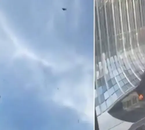 Avioneta se estrella en la Citic Tower de Beijing desata evacuaciones y alarma | Avioneta se estrella en la Citic Tower de Beijing desata evacuaciones y alarma