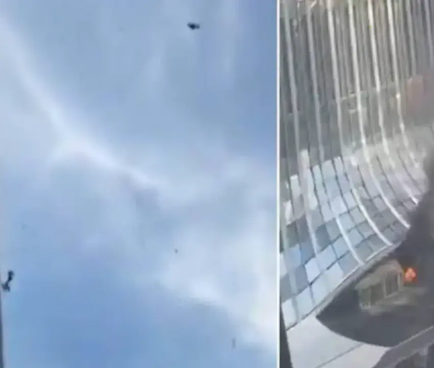 Avioneta se estrella en la Citic Tower de Beijing desata evacuaciones y alarma | Avioneta se estrella en la Citic Tower de Beijing desata evacuaciones y alarma