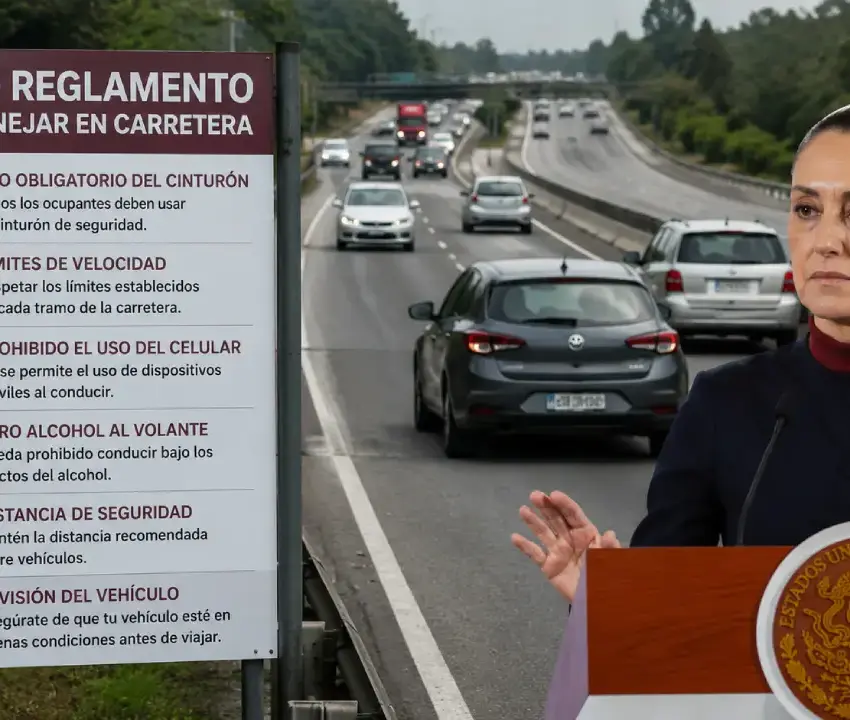 Este es el nuevo reglamento de Sheinbaum para manejar en carretera