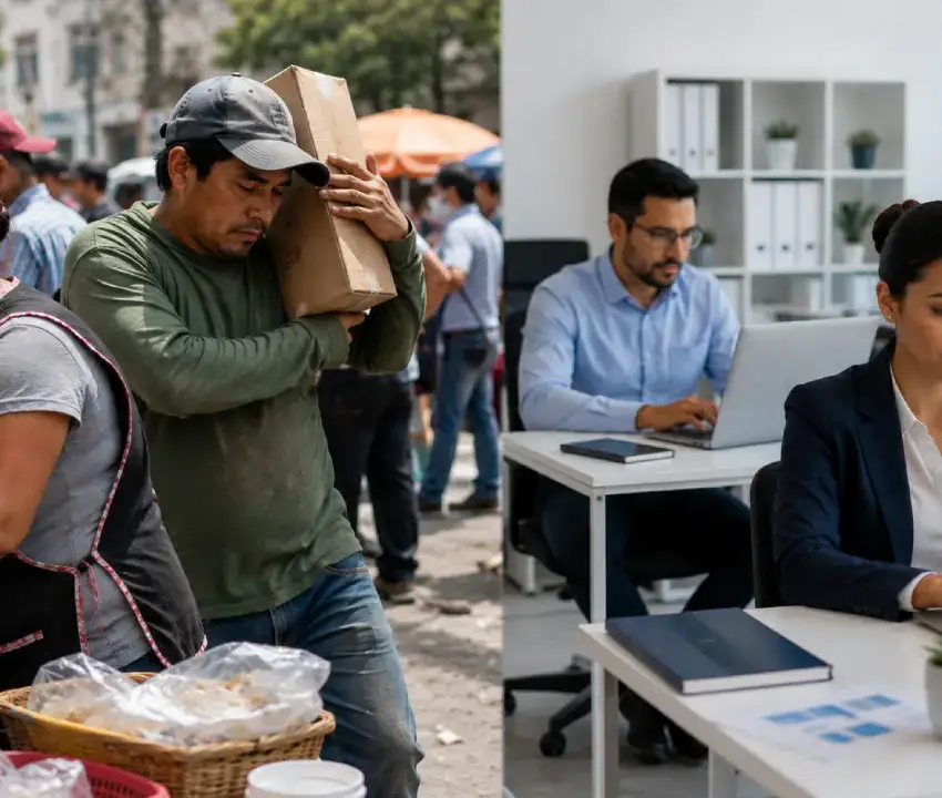 Empleados en México trabajan sin un contrato estable en casi la mitad del país